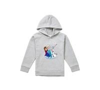 Disney Frozen Elsa Anna Olaf Let It Snow Youth Kids Pull-Over Hoodie, Athletic Heather in Grey | Size: 9-11 Years Disney Grey 9-11 Years