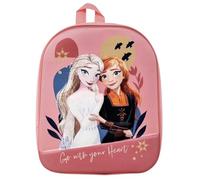 Disney Frozen Elsa Anna School Backpack for Kindergarten with Embossed Image 3D Effect Pink, various, Mini