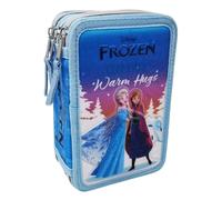 Disney Frozen Elsa Anna Warm Hugs Multi-Compartment Pencil Case Complete Primary School 44 Pieces Pens Pencils Colours Markers Giotto