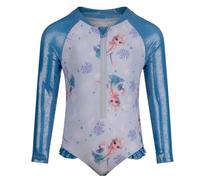 Disney Frozen Elsa Girls Long Sleeved Swimsuit/Surfsuit, Frozen, 6-7 Years, Blue