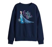 Disney Frozen Elsa Has A Frozen Heart Kids Sweatshirt, Navy, 5-6
