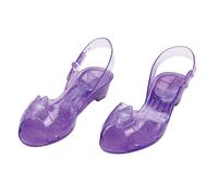 Disney Frozen Elsa Jelly Shoes for Girls, Fancy Dress for Girls, Sparkly Jelly Shoes, Magical Ice Design, Adjustable Heel Strap