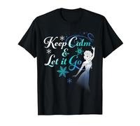 Disney Frozen Elsa Keep Calm & Let It Go T-Shirt, Men, Black, 5X-Large