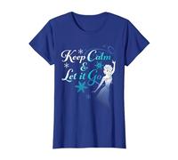 Disney Frozen Elsa Keep Calm & Let It Go T-Shirt, Women, Royal Blue, X-Large