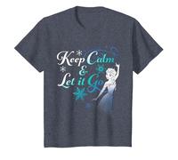 Disney Frozen Elsa Keep Calm & Let It Go T-Shirt, Youth, Heather Blue, 2T
