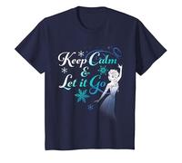Disney Frozen Elsa Keep Calm & Let It Go T-Shirt, Youth, Navy Blue, 3T