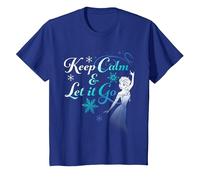 Disney Frozen Elsa Keep Calm & Let It Go T-Shirt, Youth, Royal Blue, Large
