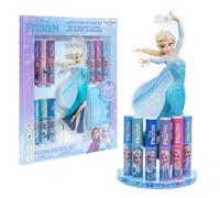 Disney Frozen Elsa Lip Gloss Set with Display Stand, Plant-Based, Ages 3+