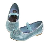 Disney Frozen Elsa Minnie Mouse Flat Shoes Girls Mary Jane Princess Costume Gelatin Character Costume Kids Ballet Costume Ballerina Flowers School Party Flat Shoes, blue, 18.0 cm