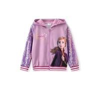 Disney Frozen Elsa Minnie Toddler Girls Hoodie Sequins Zip Jacket for School Birthday Trips Sweatshirt for Girls 3-6T, Violet-anna, 5-6 Jahre