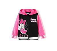 Disney Frozen Elsa Minnie Toddler Girls Hoodie Sequins Zip Jacket for School Birthday Trips Sweatshirt for Girls 3-6T, Minnie Mouse-roseo, 3-4 Jahre