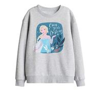 Disney Frozen Elsa Own Your Destiny Kids Sweatshirt, Athletic Heather, 9-11