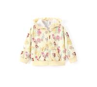 Disney Frozen Elsa Princess Cinderella Belle Stitch Girls' Hoodie Zip Up Hooded Jacket Sweatshirt for Unisex Toddler to Child, Yellow Belle, 5-6 Jahre