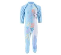 Disney Frozen Elsa UV40+ Sunsafe Girls Kids Surf Suit Swimming Costume Swimwear Age 6 Years Blue