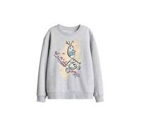 Disney Frozen Fire It Up With Olaf & Bruni The Fire Spirit Kids Sweat in Light Grey | Size: 7-8 Years Disney Light Grey 7-8 Years