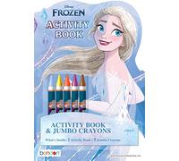 Disney Frozen Funhouse 25 Page Shaped Coloring Book with Crayons
