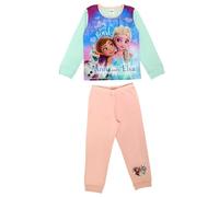 Disney Frozen, Girls 2 Piece Pyjamas Set Featuring Anna and Elsa Follow Your Heart, Pink/Blue, Age 2-3 Years