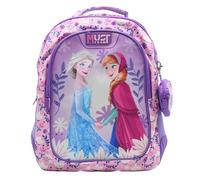 Disney Frozen Girls' Backpack for Elementary School Bag with 3-Compartments | Girls' Daypack for Travel & Everyday Use | Padded Reflective Straps & Side Water Bottle Pockets