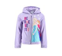 Disney Frozen Girls' Elsa Anna Hooded Jacket with Zip Children's Warm Sweatshirt Fleece Cotton Hoodie Size 98-128, purple, 104