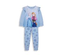 Disney Frozen Girls Jersey Pyjama Set - Soft Long-Sleeve Top & Bottoms, Elsa Character All-Over Print, Cosy Kids Sleepwear, Gifts for Girls, Machine Washable