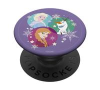 Disney Frozen Group Shot Purple Circles PopSockets Swappable PopGrip