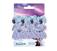 Disney Frozen Hair Scrunchies for Girls and Women, Non-Slip and Soft Ponytail Holder - 3 Scrunchies Set (2 Printed, 1 Solid Colour)