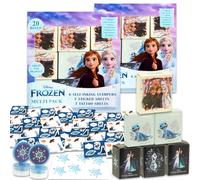 Disney Frozen Holiday Gift Exchange Set - Bundle with 40 Frozen Party Favor Boxes with Stickers, Tattoos, Stampers for Back to School, Halloween, Christmas, Easter, Valentines, More
