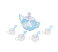 Disney Frozen Icy Magic Tea Set, Officially Licensed by Jakks Pacific, Fun Interactive Light and Sound Features, Includes Magical Ice Teapot and Four Tea Cups with Spoons, Ideal for Frozen Fans