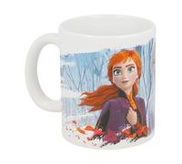 Disney Frozen II Ceramic Mug 11oz - Elsa Anna & Olaf Character Coffee Tea Cup, Microwave Dishwasher Safe, Boxed Gift for Kids Girls Fans Age 4+