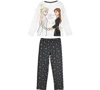 Disney Frozen Kids Girls Pyjama Set Long Sleeve PJs - Featuring Snow Queens Anna & Elsa! (Ages 4-8) (UK, Age, 4 Years, Regular, Off-White)