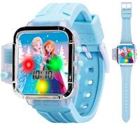 Disney Frozen Kids LCD Digital Watch with LED Light Show, Flashlight and Blue Silicone Strap