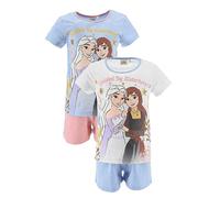 Disney Frozen Kids Pack of 2 Guided By Sisterhood T-Shirt Pyjamas Multi