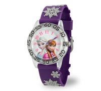 Disney Frozen Kids' Plastic Time Teacher Analog Quartz 3D Strap Watch, Purple, Plastic Kids