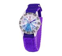 Disney Frozen Kids' Plastic Time Teacher Analog Quartz Nylon Strap Watch