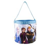 Disney Frozen Kids Tote Bag, Gift Bag, Easter Basket, Trick or Treat Bucket | Nylon, ages 3+, 9in tall, 8.5in round opening, folds flat, Elsa and Anna art, holds eggs, sweets, party favors