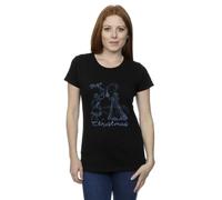 Disney Frozen Magic Christmas Cotton T-Shirt In Black Black XL
