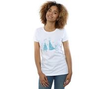 Disney Frozen Magic Snowflakes Cotton T-Shirt In White White S