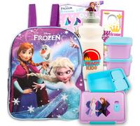 Disney Frozen Mini Backpack and Lunch Box Bundle with Stickers 11"" (Frozen Preschool Toddler Set)