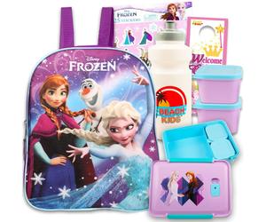 Disney Frozen Mini Backpack and Lunch Box Bundle with Stickers 11"" (Frozen Preschool Toddler Set)