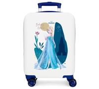 Disney Frozen Nature is Magical Children's Hard Case Combination Lock Side 4 Wheels Hand Luggage is Made of ABS, a Rigid and Lightweight Material., White, One Size, Suitcase
