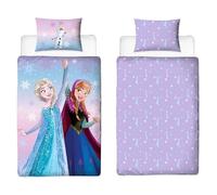 Disney Frozen Officially Licensed Single Duvet Cover Set | Forever Design Reversible 2 Sided Bedding Including Matching Pillow Case | Perfect For Kids Bedroom | Polycotton