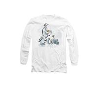 Disney Frozen Olaf & Bruni The Fire Spirit Are Cool As Ice Long Sleeve T-Shirt, White | Size: Medium Disney White M
