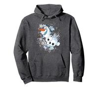 Disney Frozen Olaf Dancing In The Snowflakes Pullover Hoodie, Adult Unisex, Dark Heather Grey, X-Large