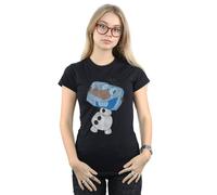 Disney Women's Frozen Olaf Ice Cube Cotton T-Shirt in Black | Size: Large Disney Black L