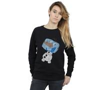 Disney Women's Frozen Olaf Ice Cube Sweatshirt in Black | Size: Large Disney Black L