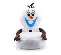 Disney Frozen Olaf Kids Plush Sofa Chair with Back Support, Cozy Snowman Character Seat for Bedroom, Playroom, Lightweight & Portable