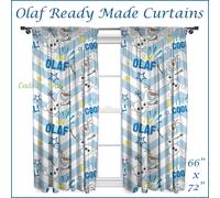 Disney Frozen Olaf Pencil Pleat Ready Made Curtains Size 66" x 72" NEW