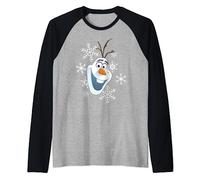 Disney Frozen Olaf Smile Snowflake Christmas Raglan Baseball Tee