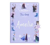 Disney Frozen Personalised Secret Diary for Girls - Anna & Elsa Journal with Padlock Notebook for Girls Custom Gift for Girls - Purple