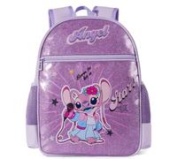 Disney Frozen Princess Minnie Marvel Glitter Toddler Backpack for Boys and Girls | Kindergarten Elementary Kids Bookbag, Pop Star Angel, M, Character